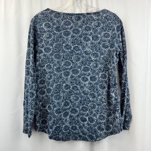 J.Jill Women’s Blue/White Print Top Long Sleeve Size XS - Picture 5 of 7